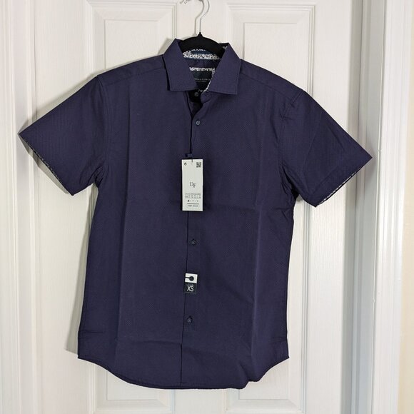 NWT Denim & Flower Printed Poplin Short-Sleeve Button-Down Shirt - Picture 4 of 5